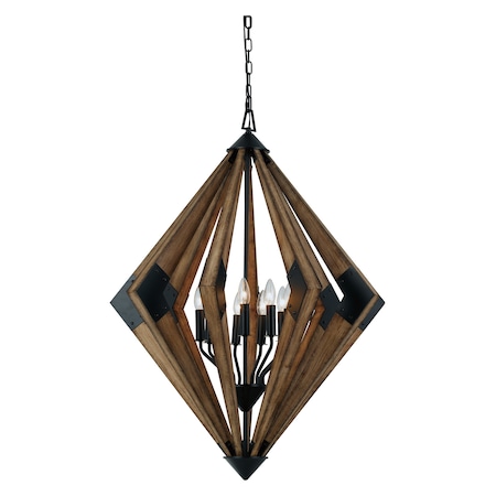 60W X 9 Arezzo Wood Chandelier